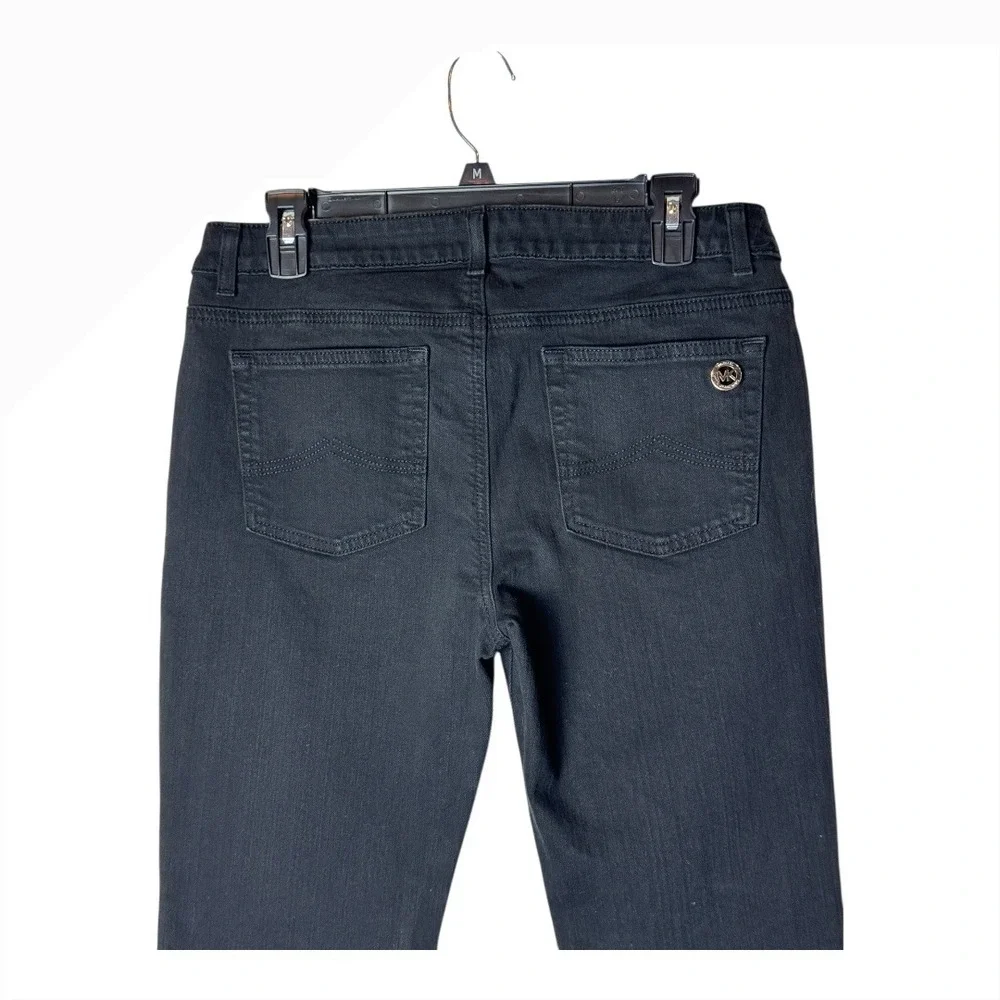 Michael Kors Jeans Women 8 Black Denim‎ Cotton Blend Skinny Mid Rise Streetwear
